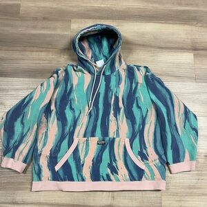 Adidas Originals R.Y.V. Allover Pastel Tie Dye Print Hoodie Sweatshirts Men’s XL